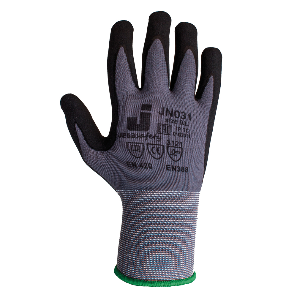 JETA SAFETY JN031 перчатки для малярных работ (серые/черные)