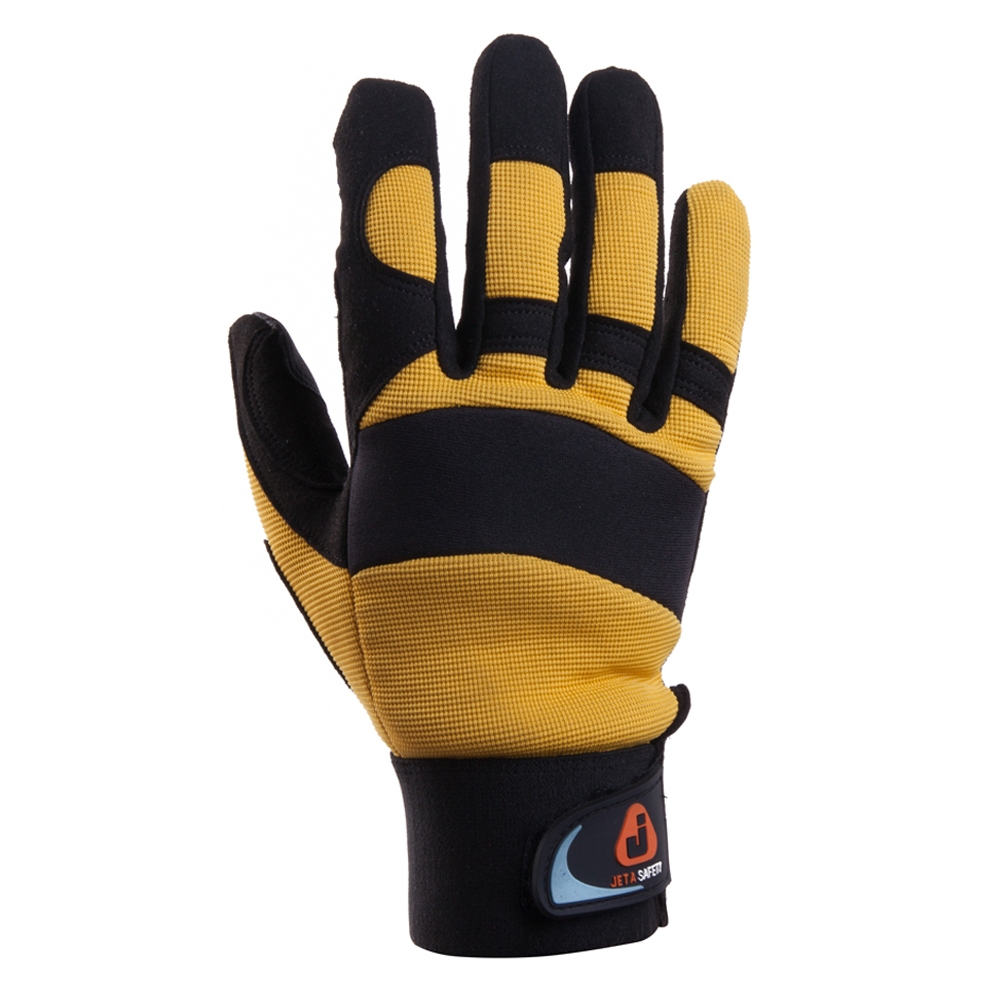 JETA SAFETY JAV01 антивибрационные перчатки (желтые/черные)
